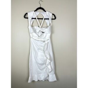 NWOT Michael Costella X Revolve SAMPLE DRESS white Size SML